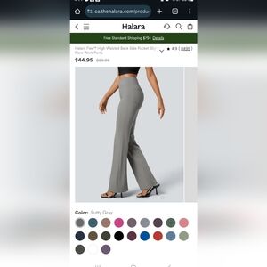 Halara Grey High Waisted Flair Workpants Large